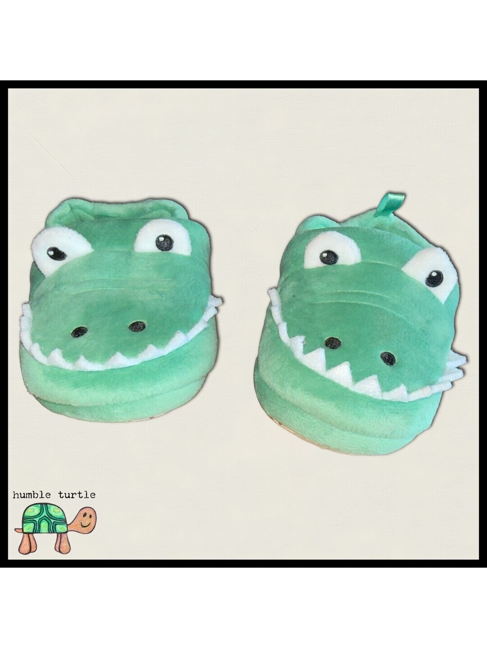 Old Navy Toddler Alligator Critter Slip-On Slippers Size Small 7-8 | EUC